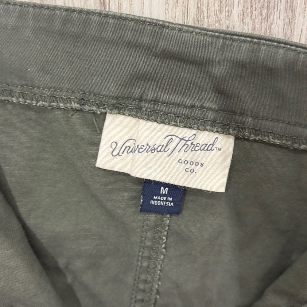 Universal Thread Olive Green Button-Down Dress Wi… - image 3